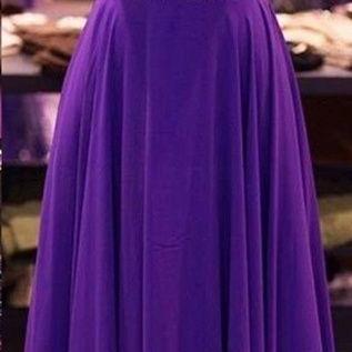 New Design Purple Prom Dress, Beaded Prom Dress,Sexy Halter Evening Dress,Floor Length Party Dress