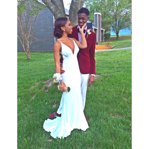 White Satin Formal Dresses