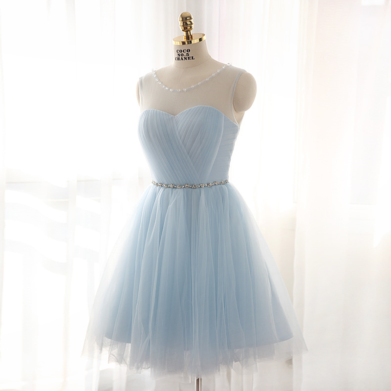 light blue beaded bridesmaid dresses