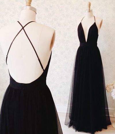 simple black dress prom