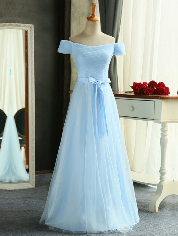 cute baby blue prom dresses