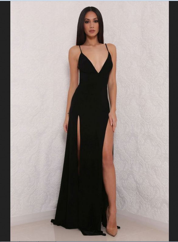 simple sexy black dress