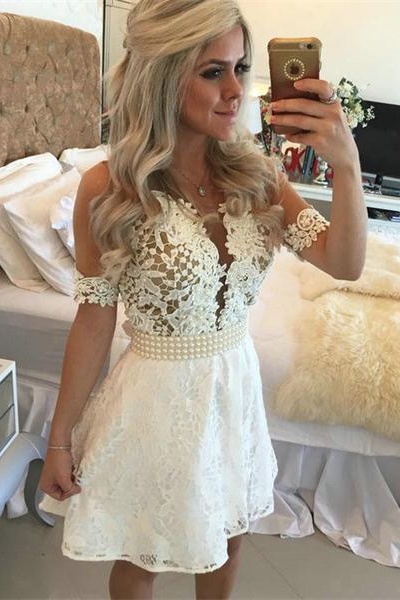 lace graduation dress