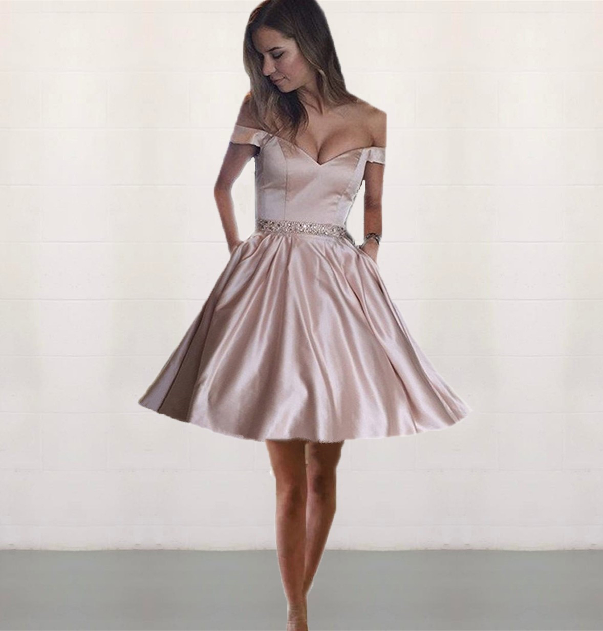 Pink Homecoming Dresses Off Shoulder Prom Dress Elegant Party Pink Homecoming Dresses Off Shoulder Prom Dress Elegant Party Birthday