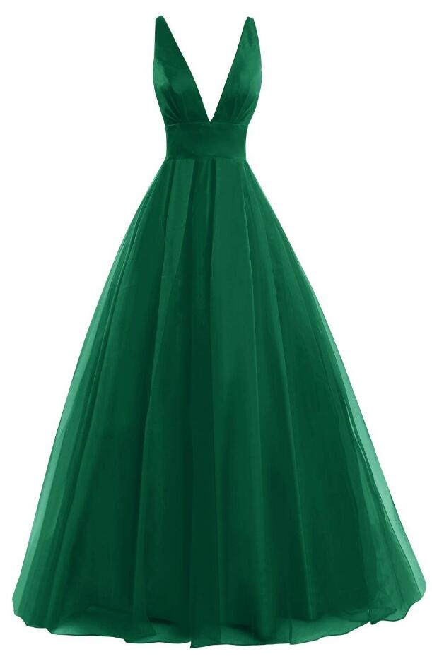 deep green formal dress