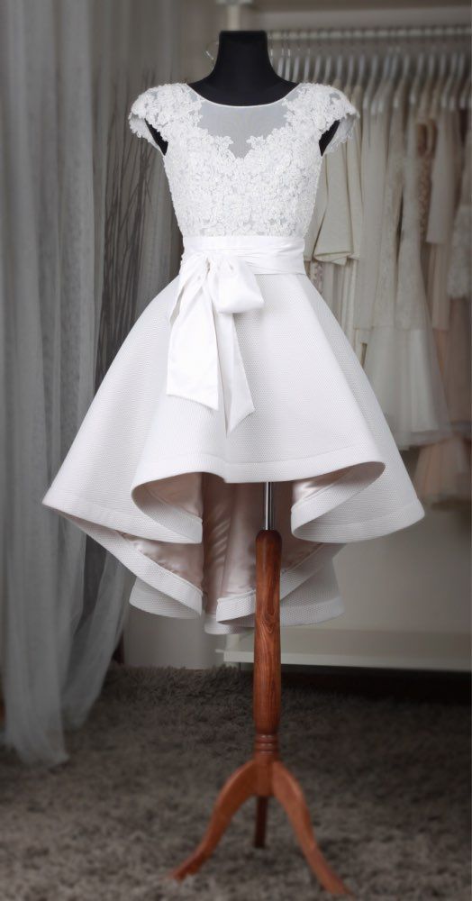 white bridal cocktail dress