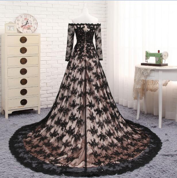Customized Saudi Arabia Muslim Lace Beaded Evening Dresses kaftan Long Sleeves Formal Party Prom Gown Elegant Robe De Soiree