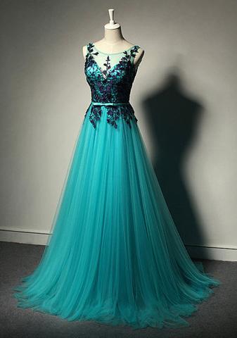 bright blue formal dress