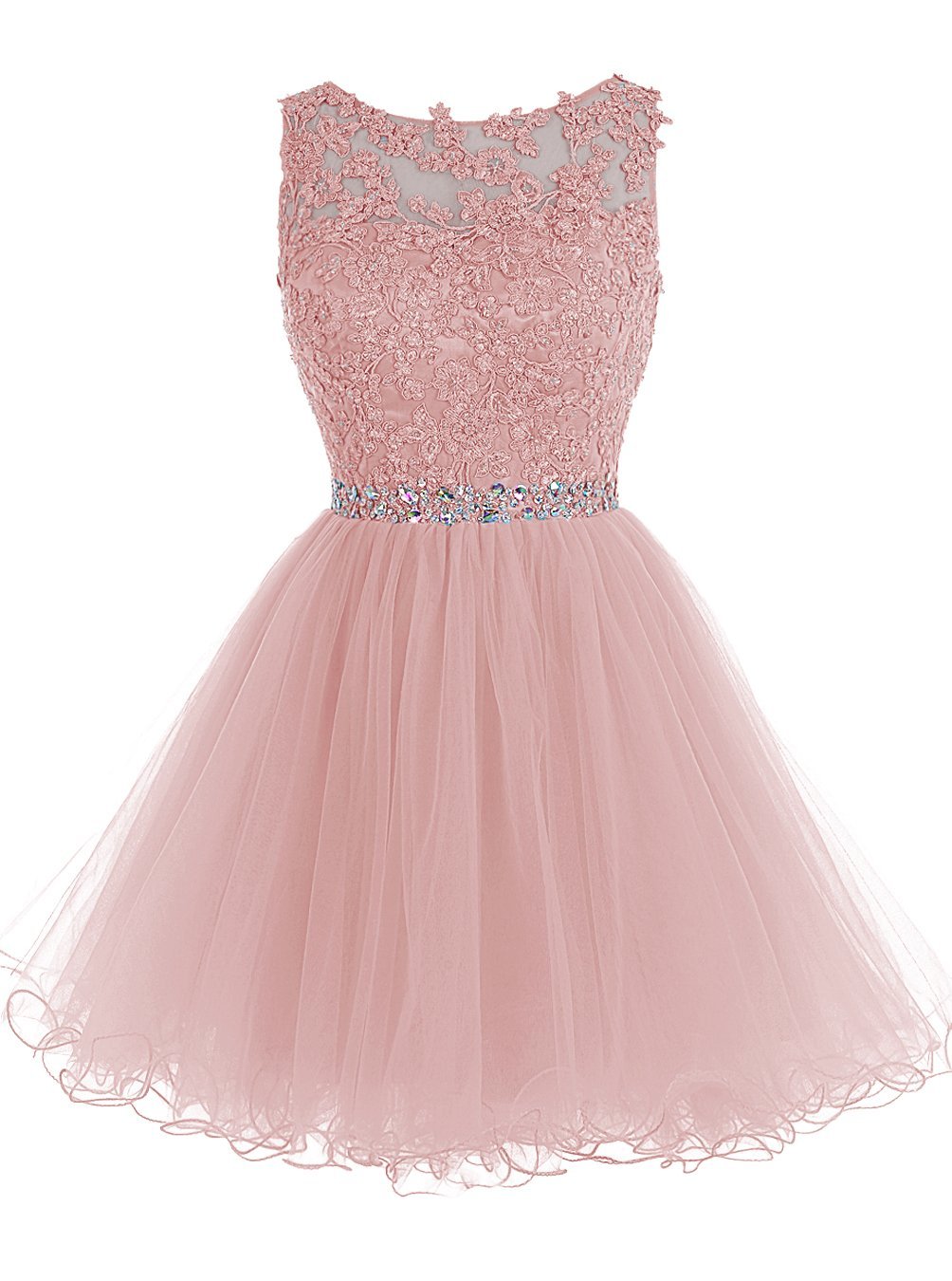 Blush Pink Short Prom Dress Lace Beaded Tulle Lique Blush Pink Short Prom Dress Lace Beaded Tulle Lique Evening Party Dance Homecoming Beauty Graduation