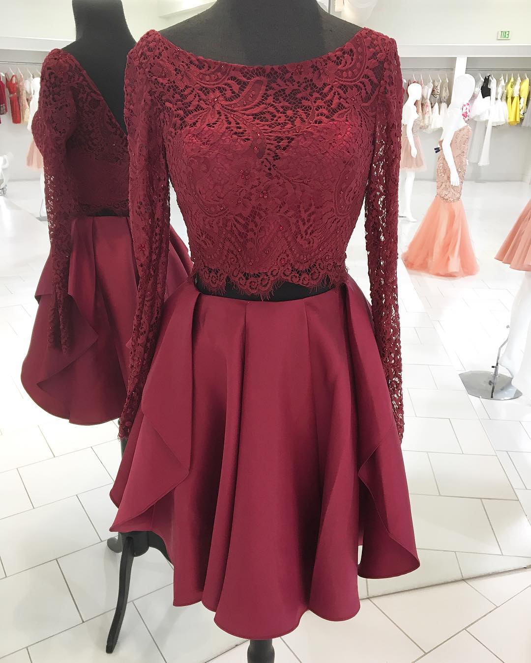 Maroon homecoming dresses outlet 2019