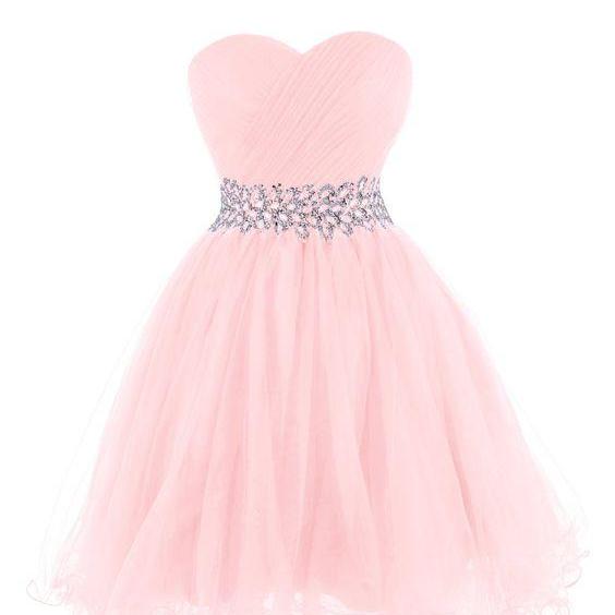 Mint Homecoming Dress, Beaded Tulle Prom Dress, Sweetheart Short ...