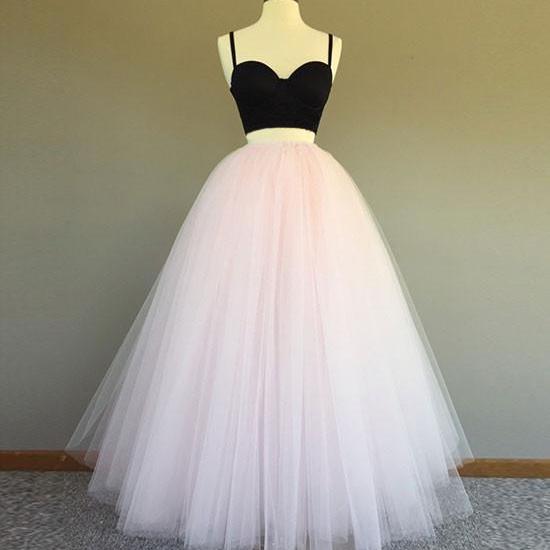 Two Pieces Light Pink Sweetheart A-Line Prom Dresses,Long Prom Dresses      fg3016 main image 1